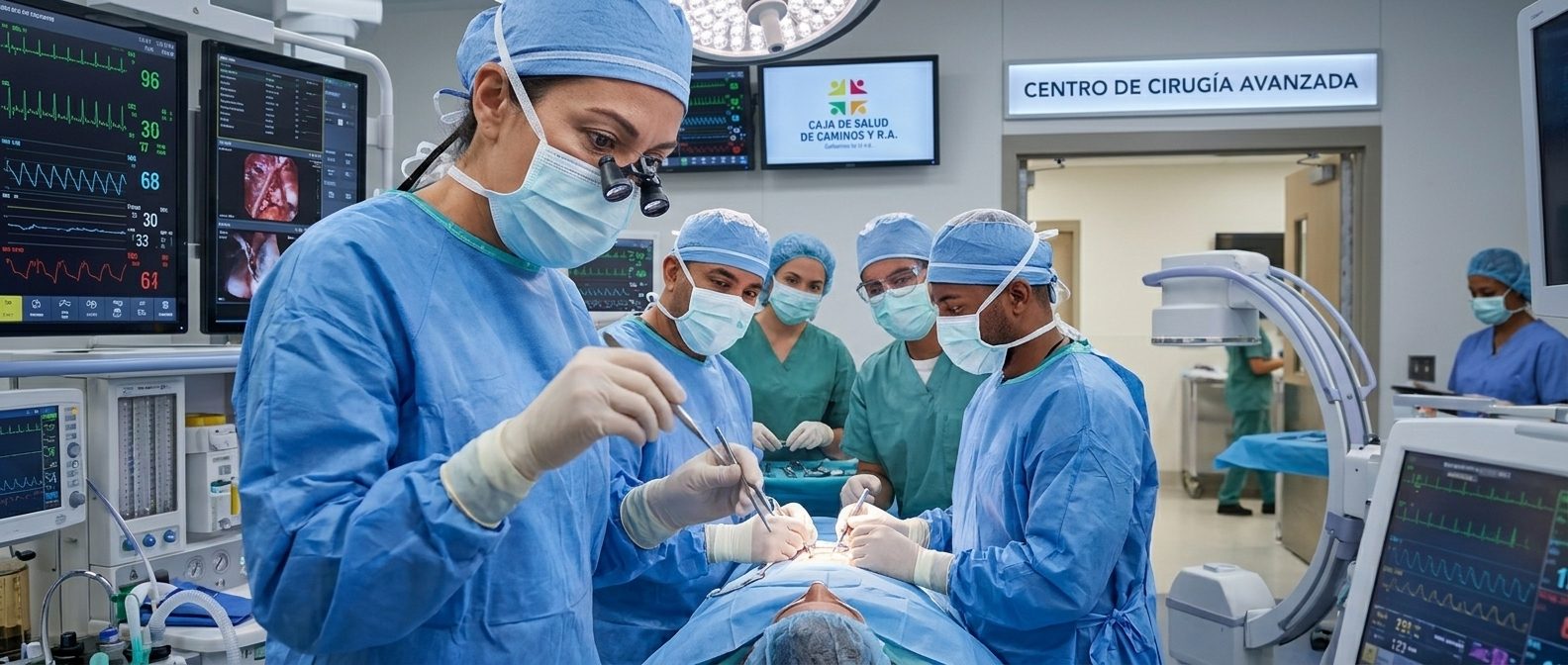 Equipo médico realizando una cirugía